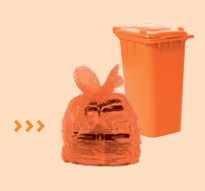 Sac poubelle orange
