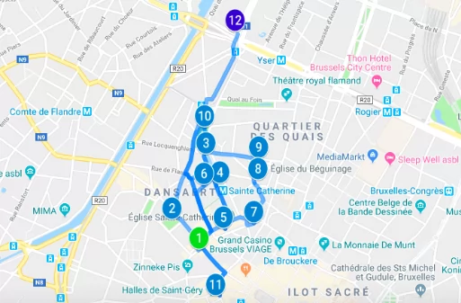 Χάρτης Φεστιβάλ φωτός Βρυξελλών 2019