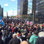 Mars mot rädsla och terrorism Bryssel april 2016
