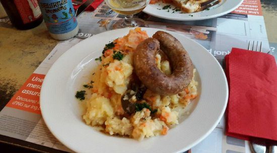 stoemp! Het typisch Belgische gerecht om te eten in een restaurant in Brussel