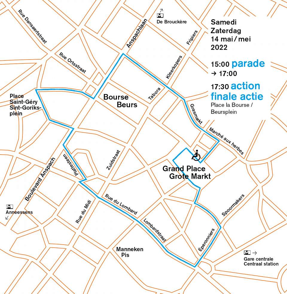 Parcours de la Zineke Parade 2022