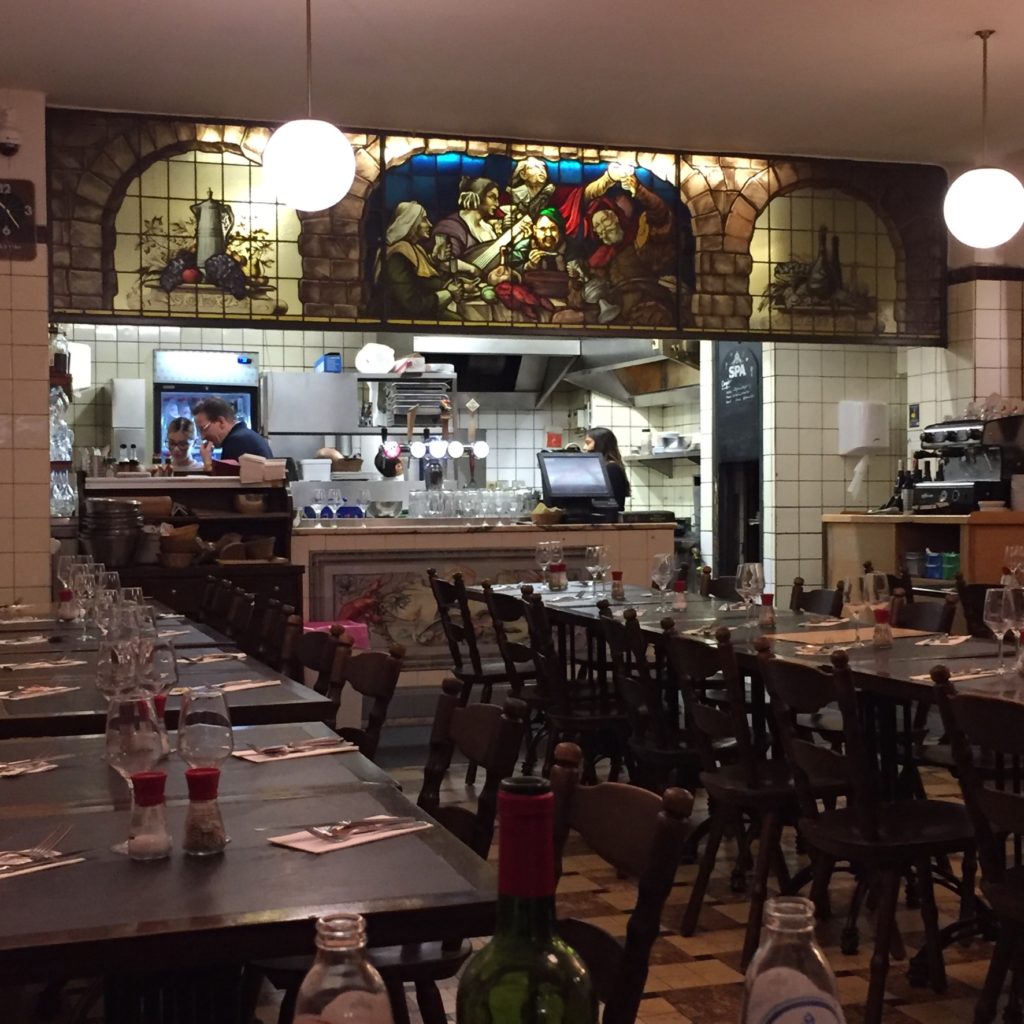 Intérieur du restaurant le Pré Salé dans le centre de Bruxelles (c) Photo Pierre Halleux