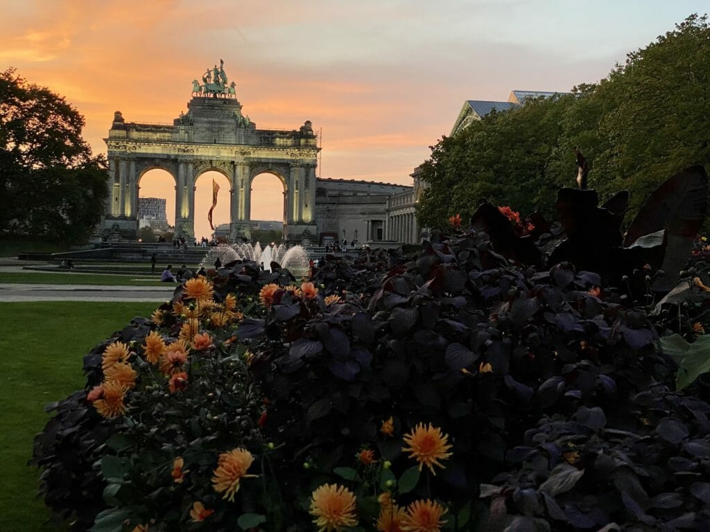 Parc cinquentenaire , romantique couché de Soleil (c) Pierre Halleux