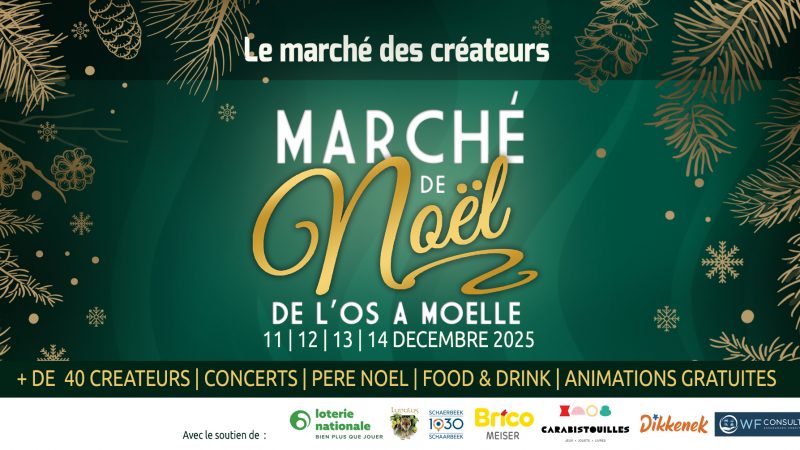 🎄 Marché de Noël de l’Os à Moelle à Schaerbeek : sapin, vin chaud et ambiance festive !