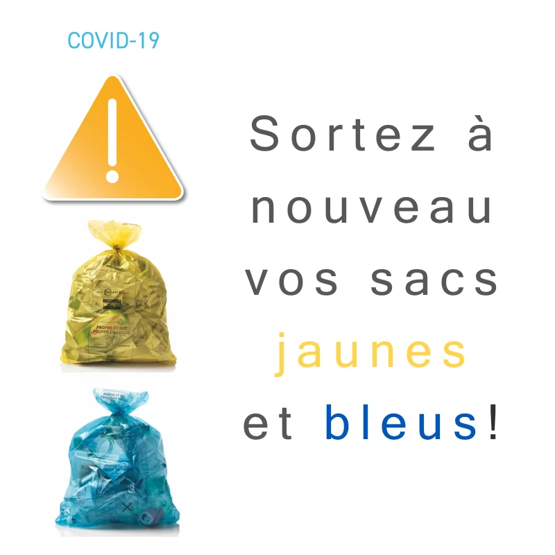 Cosa sta succedendo La raccolta dei cassonetti blu e gialli a Bruxelles durante il confinamento COVID-19?