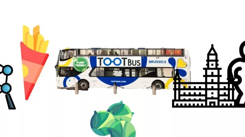 A Hop-on Hop-Off turistabusz Brüsszelben: TooBus